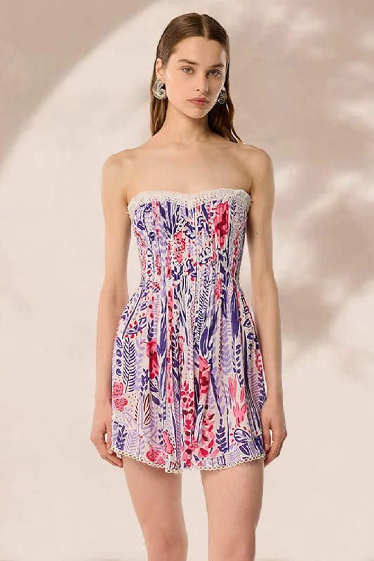 Closeout Sale Bandeau Dress Claire - Lilac Plum