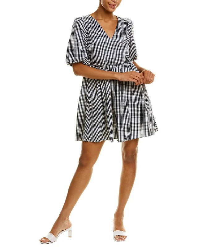 Exclusive Savings Madewell Poplin V-Neck Bubble-Sleeve Mini Dress