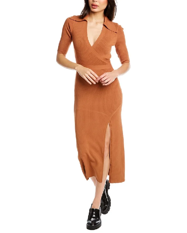 Midnight Madness Nicholas Joanna Rib Knit Midi Dress