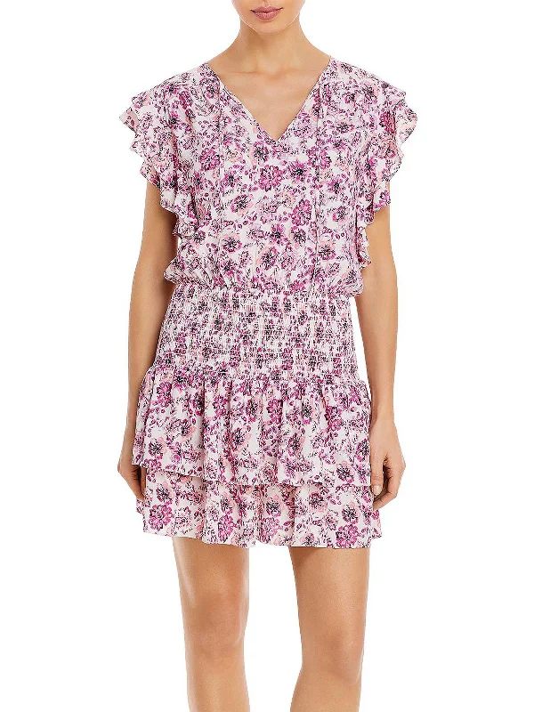 Deal Explosion Womens Tiered Knee Midi Dress