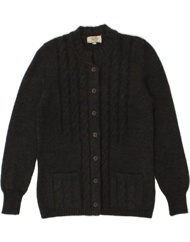 Deal Mania VINTAGE Womens Cardigan Sweater UK 18 XL Grey Wool