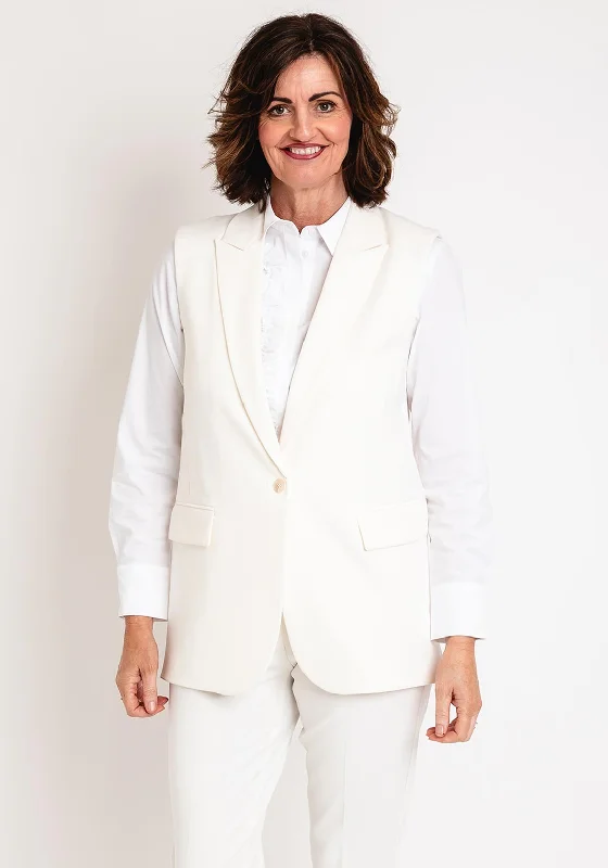 Get It Before It’s Gone Gerry Weber Longline Waistcoat, Off White