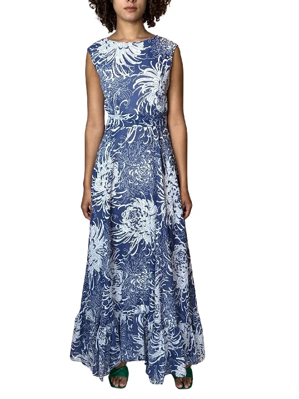 New Deals Gorgeous 1970's Vintage Floral Print Maxi Dress UK 10 - 12