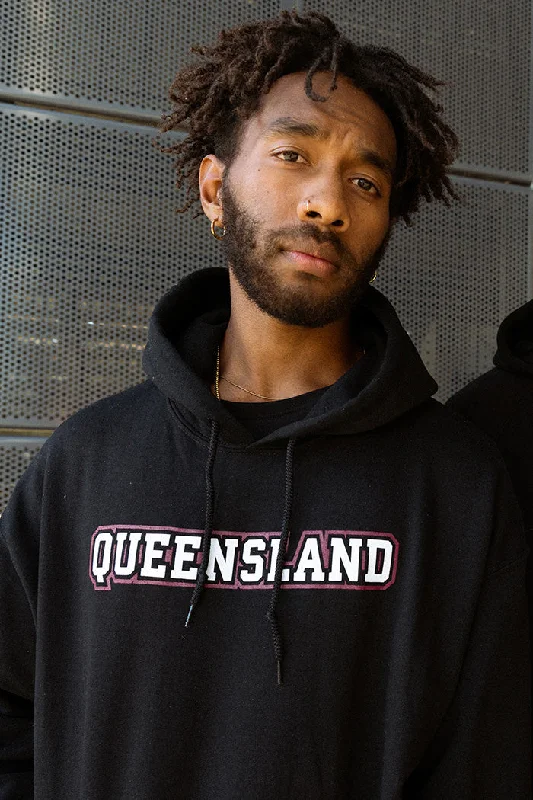 Act Now QLD Tribute Black Premium Cotton Blend Unisex Hoodie