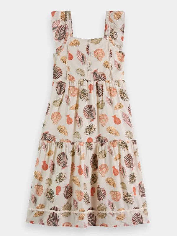Early Access Kids - Cross strap printed maxi dress
