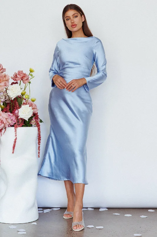 Bargain Prices Loveland Cowl Back Midi Dress Ice