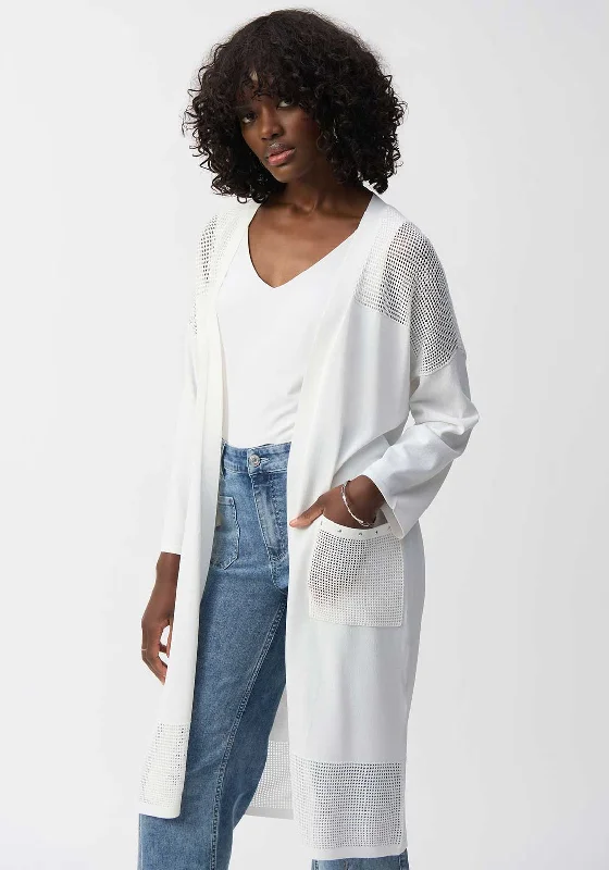 Clearance Sale Joseph Ribkoff Wide Knit Cardigan, White