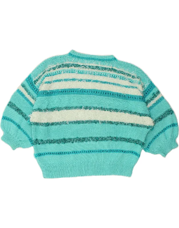 Year-End Sale VINTAGE Womens 3/4 Sleeve Crew Neck Jumper Sweater UK 16 Large Turquoise Year-End Sale VINTAGE Womens 3/4 Sleeve Crew Neck Jumper Sweater UK 16 Large Turquoise