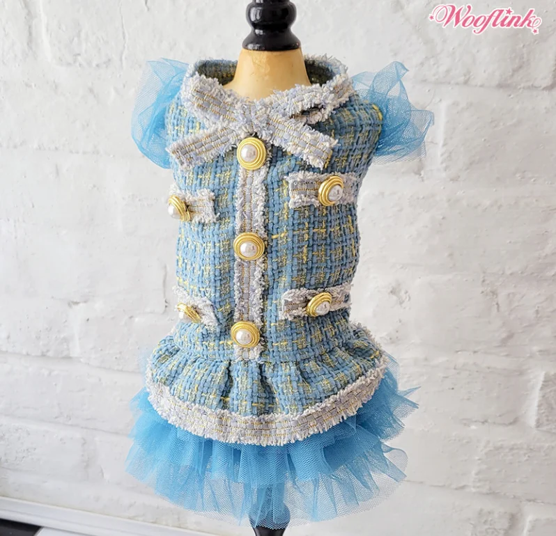 Deal Mania Wooflink Tea Party Dress - Blue