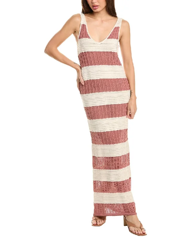 Midnight Madness Splendid Nicola Linen-Blend Maxi Sweaterdress