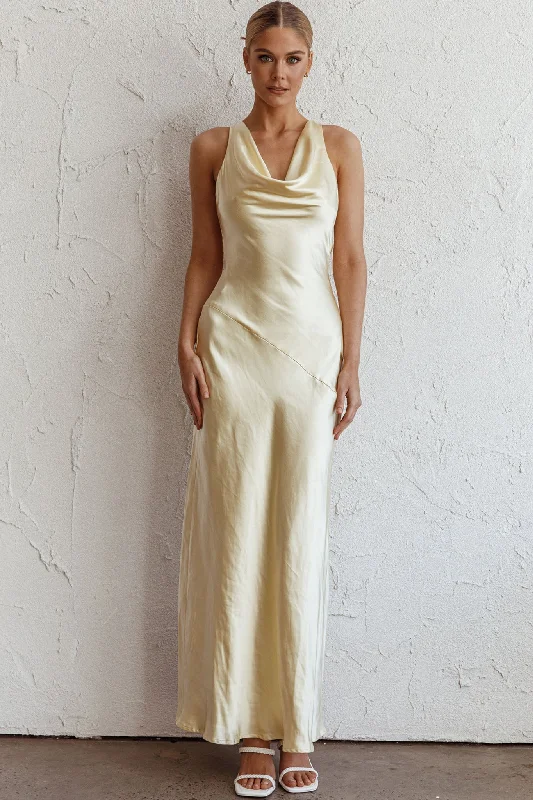 Extra Savings Cassiopeia Open Back Maxi Dress Butter