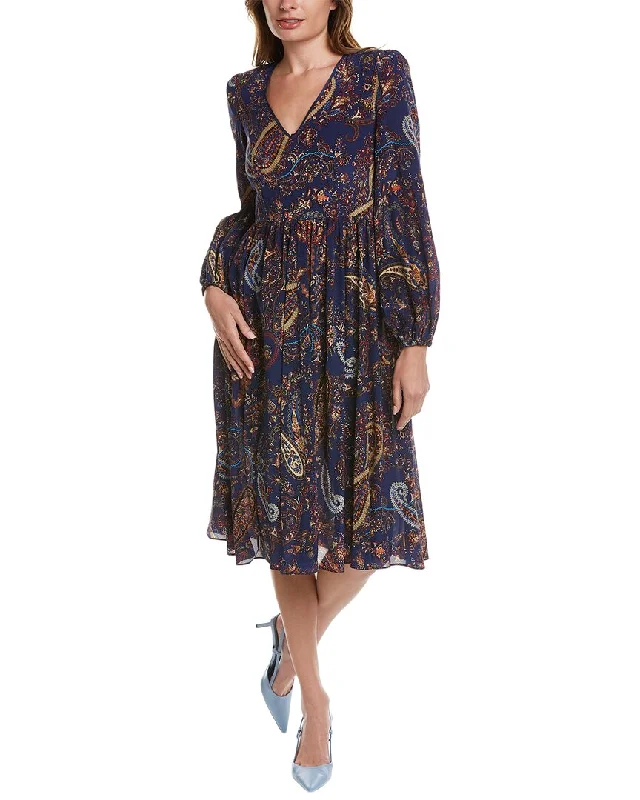 Deal Zone ETRO Paisley Print Silk Midi Dress