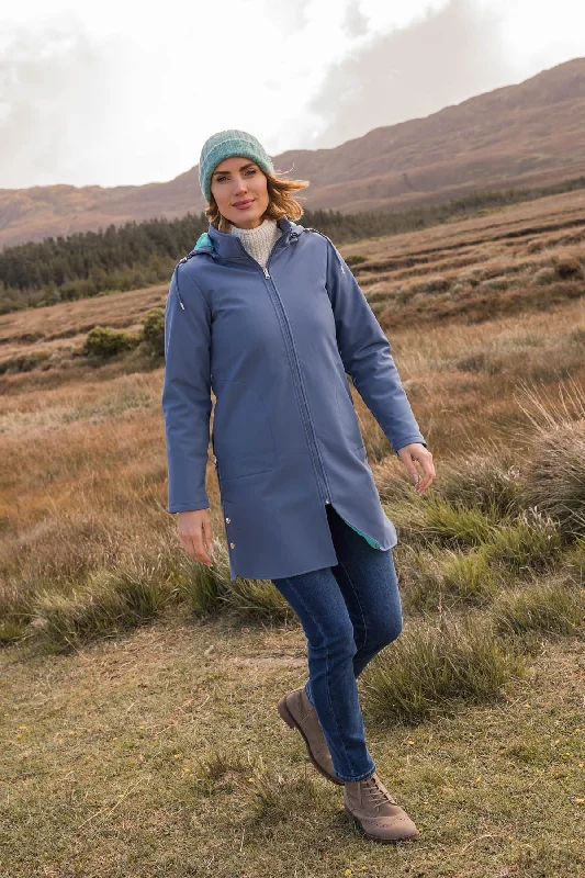 Today Only Hooded Soft Shell Rain Jacket in Blue