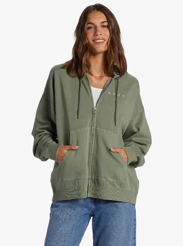Value Deals Lineup Oversized Zip Hoodie - Agave Green