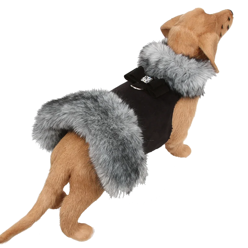 Limited Availability Big Bow Black Tip Silver Fox Fur Coat