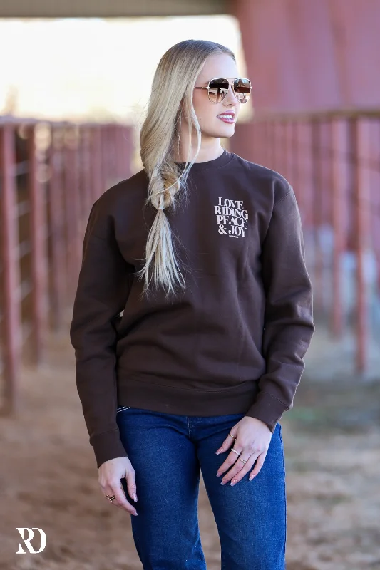 Inventory Reduction LOVE RIDING PEACE & JOY | CREWNECK