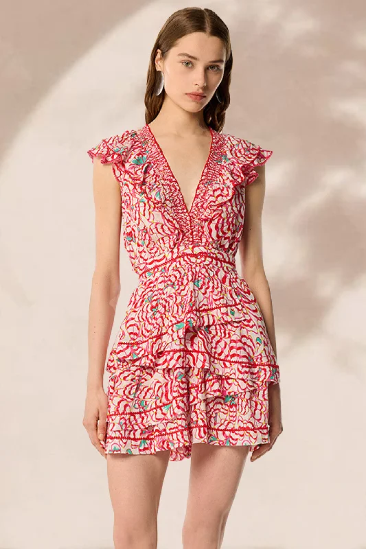 Extra Savings Mini Dress Carol - Pink Wings Flower