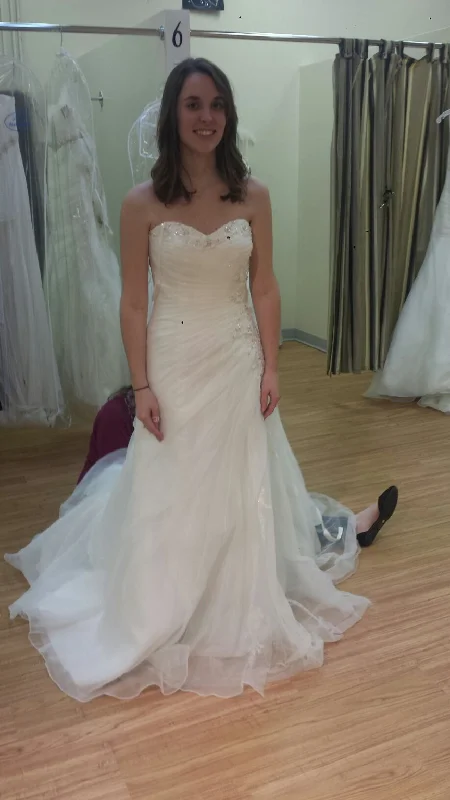 Clearance Sale Mori Lee Strapless, A line, asymmetrical, beading, sweethea