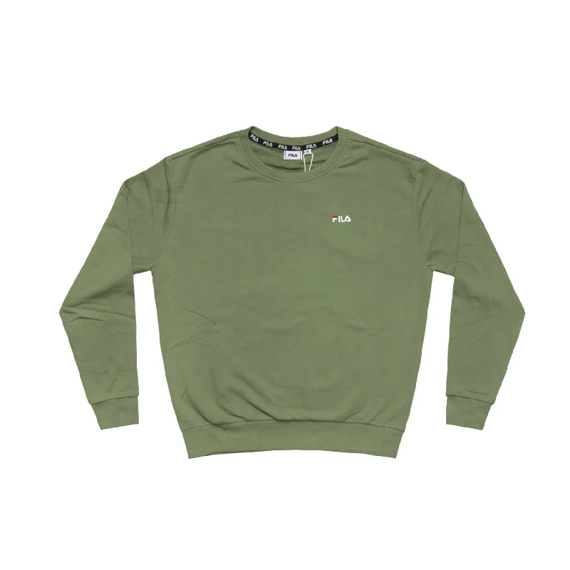 Extra Savings Slightly Cropped Crew Bantin - Oil Green