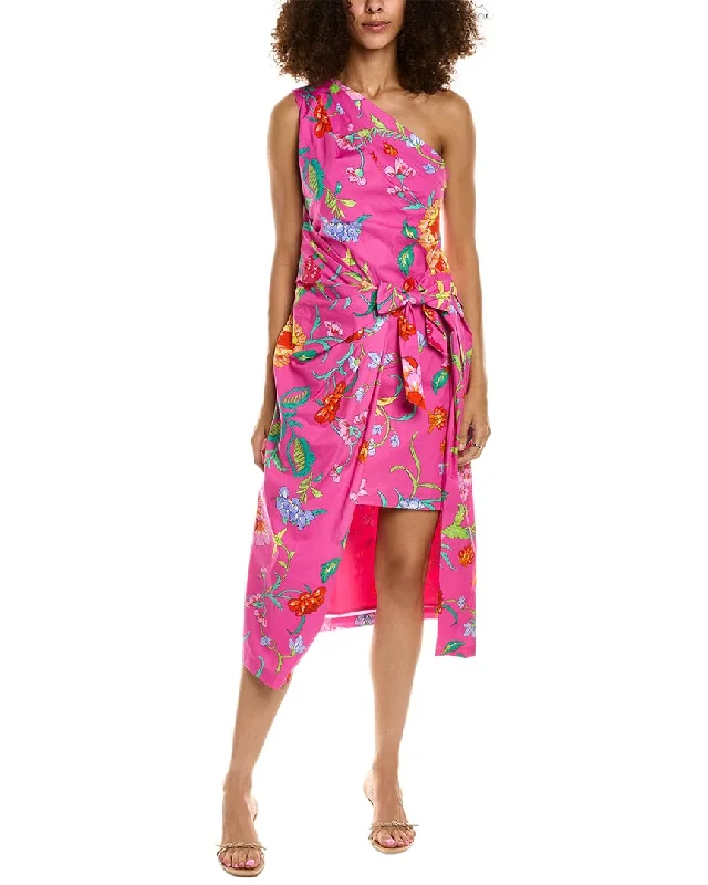 Price Reduction Natori Junko Printed Poplin Dress