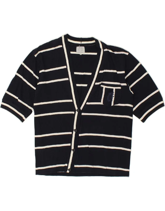 Epic Deals BENETTON Womens Short Sleeve Cardigan Sweater UK 14 Medium Navy Blue