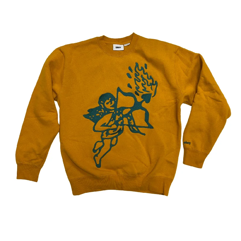 Crazy Deals Cupid Crew Sweatshirt - Satin Brass