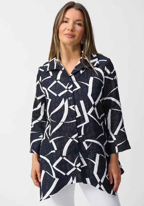 Mega Deal Joseph Ribkoff Abstract Print Lightweight Jacket, Navy