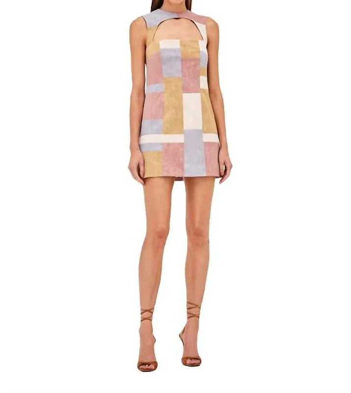 Closeout Sale Enzie Dress In Patchwork