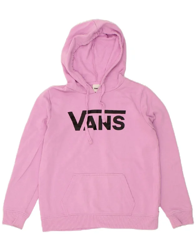 Buy Now VANS Womens Graphic Hoodie Jumper UK 10 Small Pink Cotton