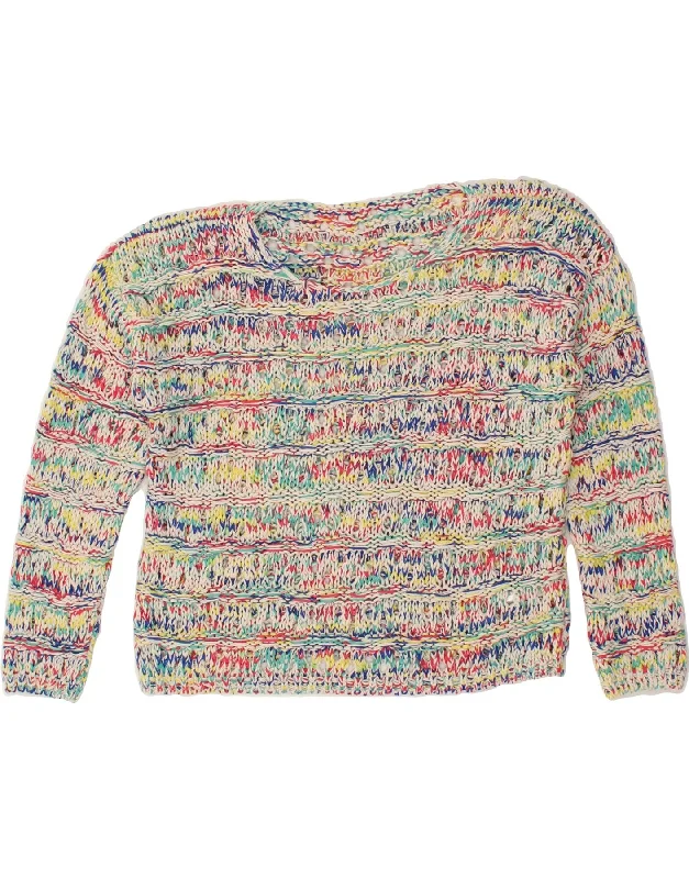 Blowout Sale VINTAGE Womens Boat Neck Jumper Sweater UK 14 Large Multicoloured Acrylic Blowout Sale VINTAGE Womens Boat Neck Jumper Sweater UK 14 Large Multicoloured Acrylic