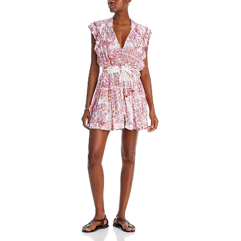 The Best Prices Womens Floral Print Mini Babydoll Dress