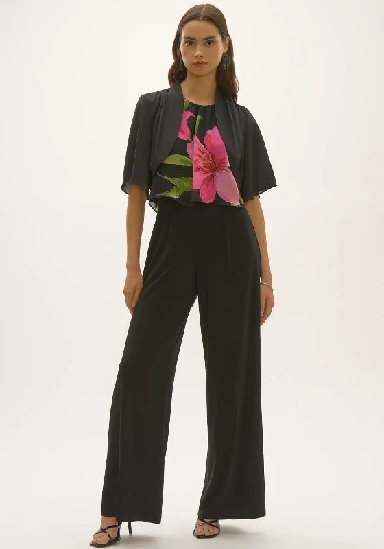 Special Promotion Joseph Ribkoff Chiffon Short Bolero, Black