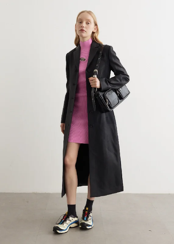 Massive Deals G-Lamour Giacca Wet Look Wool Coat