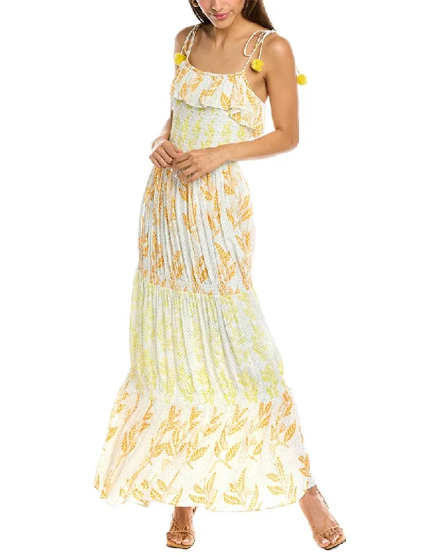 New Markdowns Ash & Eden Samantha Smocked Maxi Dress