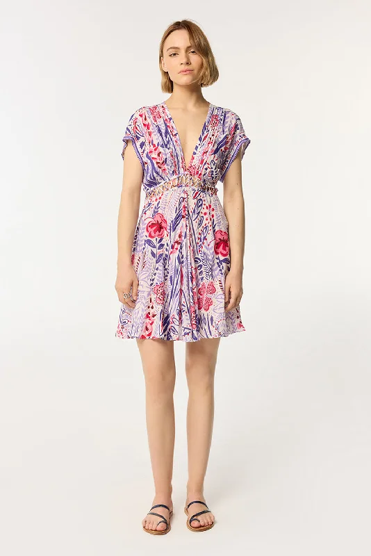 Fantastic Deals Mini Dress Cecile - Lilac Plum