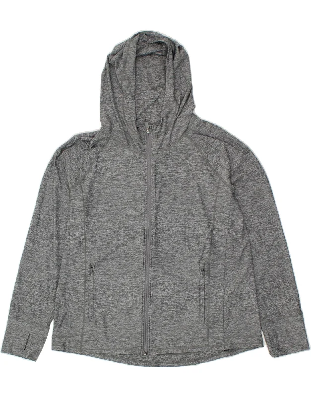 Friends and Family Sale ATHLETA Womens Zip Hoodie Sweater UK 16 Large Grey Polyester