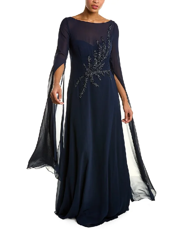 Price Drop Alert Teri Jon by Rickie Freeman Beaded Crepe Gown