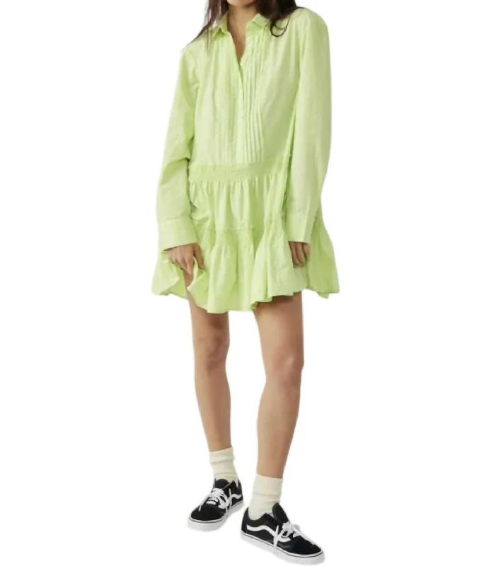 Weekend Flash Sale Billie Mini Dress In Lime Glow