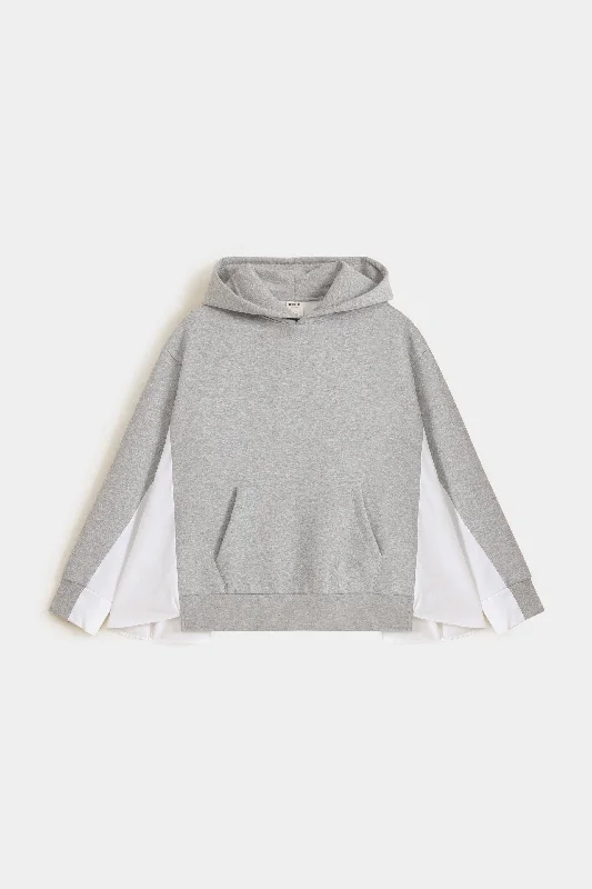 Now or Never Hoodie With Woven Fabric