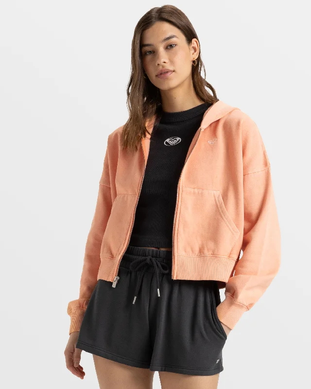 Online Only Sahara Vibes Zip Hoodie - Terra Cotta