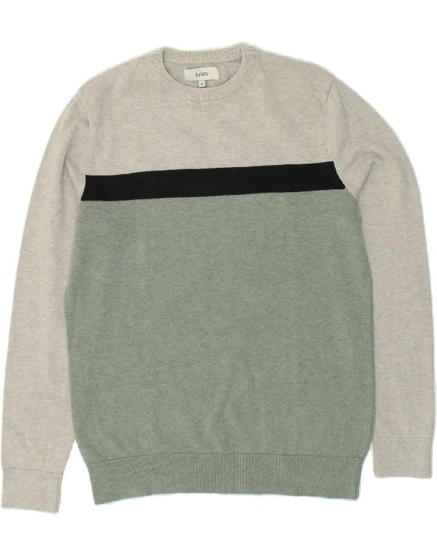Limited Time Discount JULES Womens Crew Neck Jumper Sweater UK 12 Medium Grey Colourblock