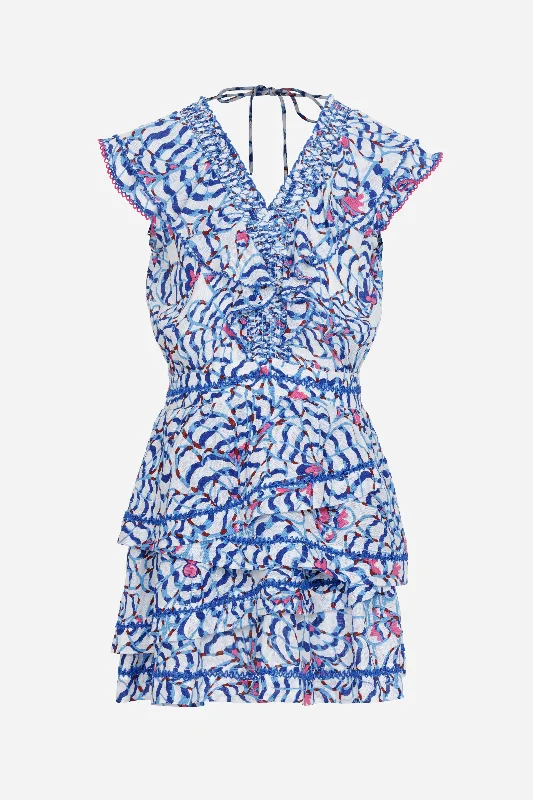 Don't Wait Kids Mini Dress Carol - Blue Wings Flower