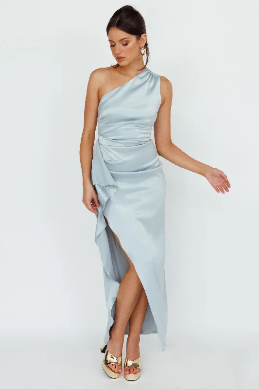 Daily Deals Kamillia One-Shoulder Split Midi Dress Pistachio