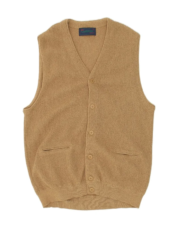 YEAR-End Clearance CARBERY IRELAND Womens Sleeveless Cardigan Sweater UK 18 XL Brown