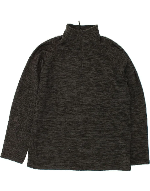 Warehouse Sale MOUNTAIN WAREHOUSE Womens Zip Neck Fleece Jumper UK 16 Large Grey Flecked