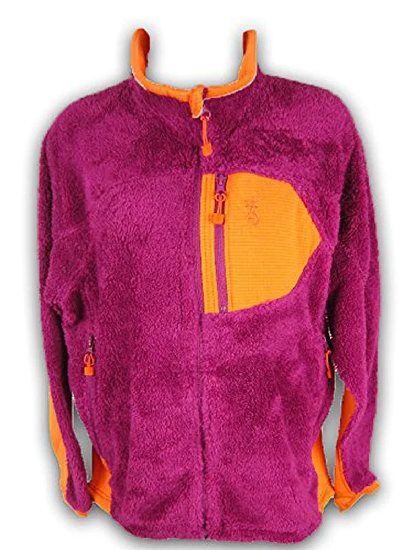 Bargain Blast Browning Buckmark  Fleece Full Zip Jacket Magenta Womens