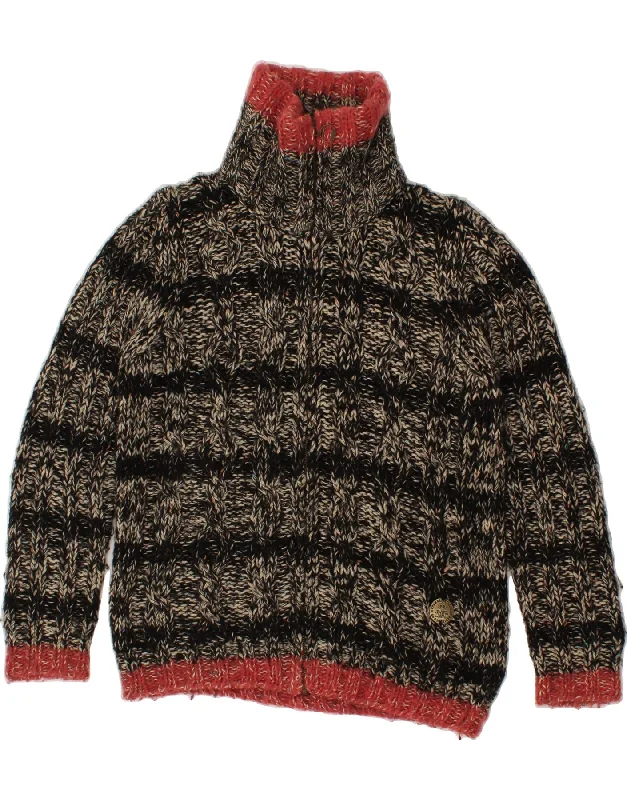 Sneak Peek Sale REPORTER Womens Cardigan Sweater UK 18 XL Grey Striped Polyacrylic