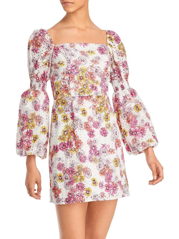 Clearance Items Womens Floral Print Short Mini Dress