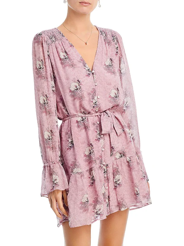 Today's Special Carmela Womens Floral Rayon Midi Dress