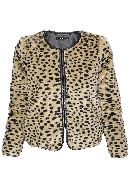 Referral Discount C BLOCK JALIA Leopard Fur Jacket